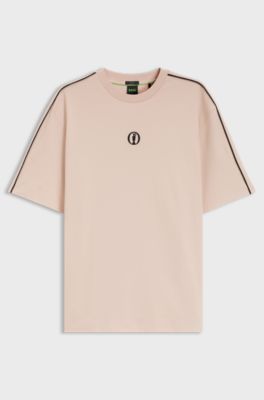 The Open T-Shirt aus Baumwolle mit grafischem Golf-Motiv, Hellorange