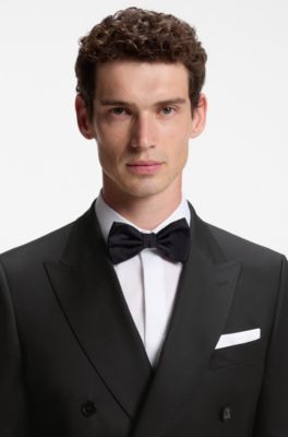 BOSS ONE slim-fit suit jacket in virgin wool, Black