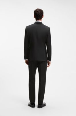 BOSS ONE slim-fit suit jacket in virgin wool, Black