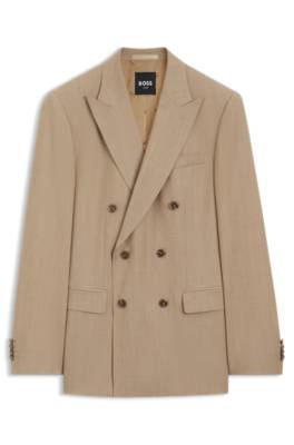 Boss ONE slim-fit suit jacket in virgin wool kavajer herr – bild 4