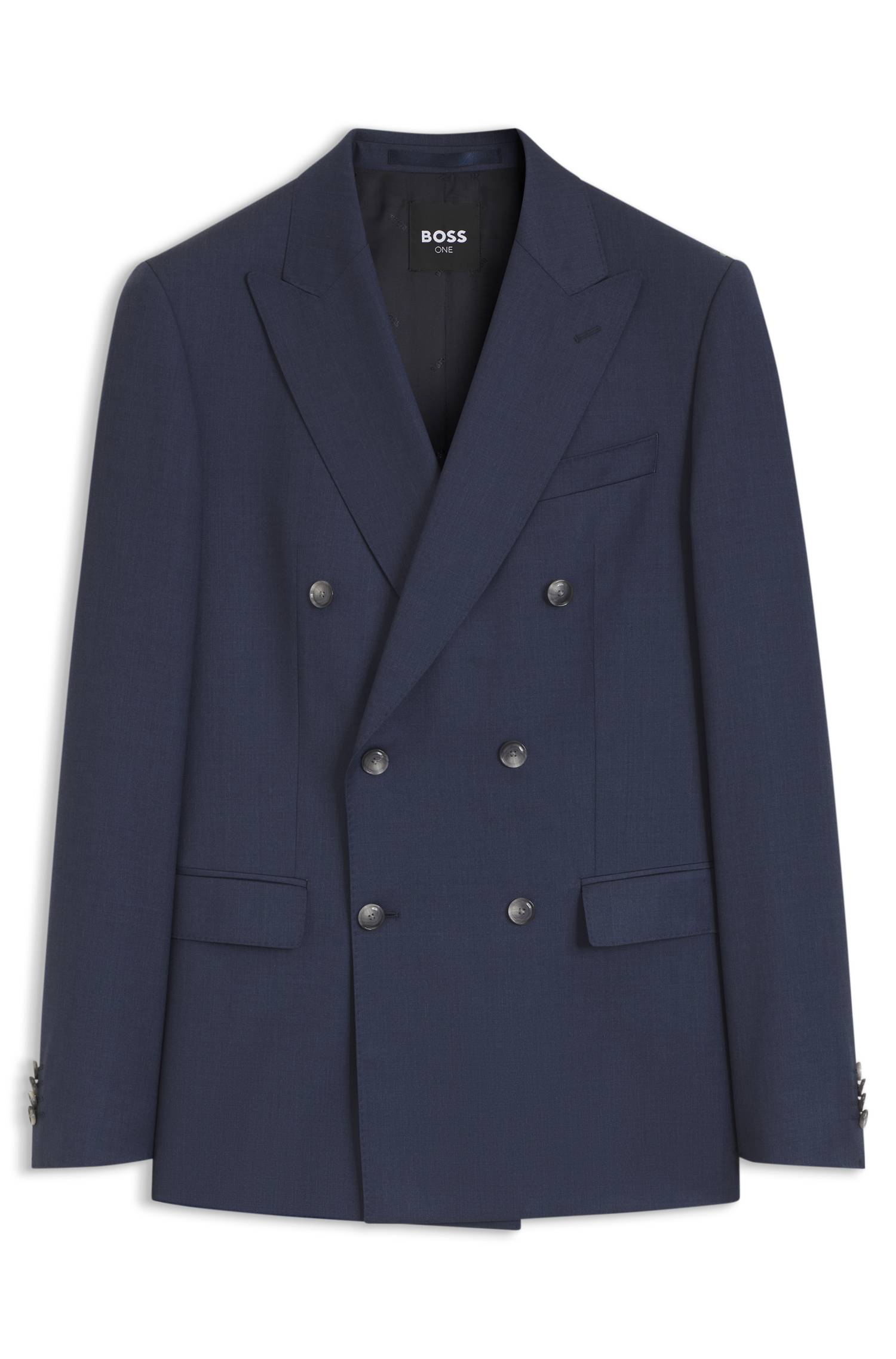 Boss ONE slim-fit suit jacket in virgin wool kavajer & blazers herr – bild 4