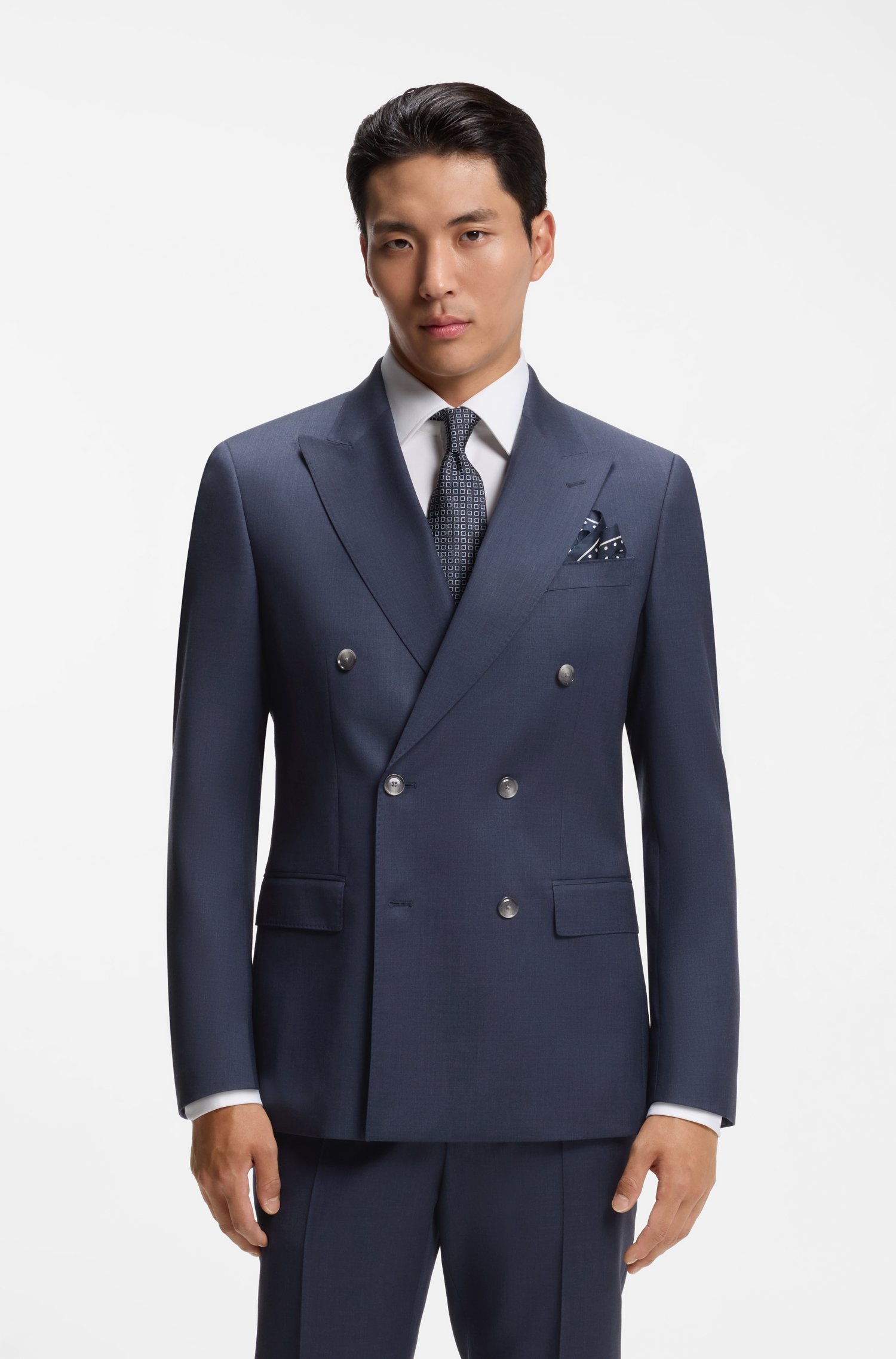 Boss ONE slim-fit suit jacket in virgin wool kavajer & blazers herr
