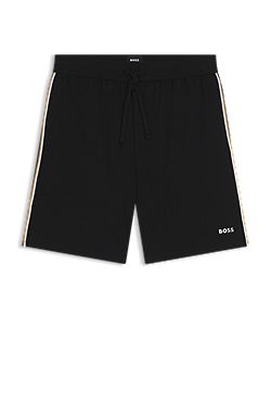 Stretch-cotton pyjama bottoms with signature-stripe tape