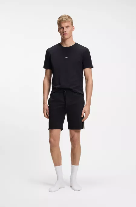 Stretch-cotton pyjama bottoms with signature-stripe tape