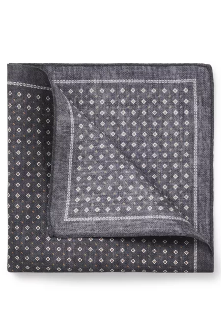 Einstecktuch aus Seide mit bedrucktem Muster