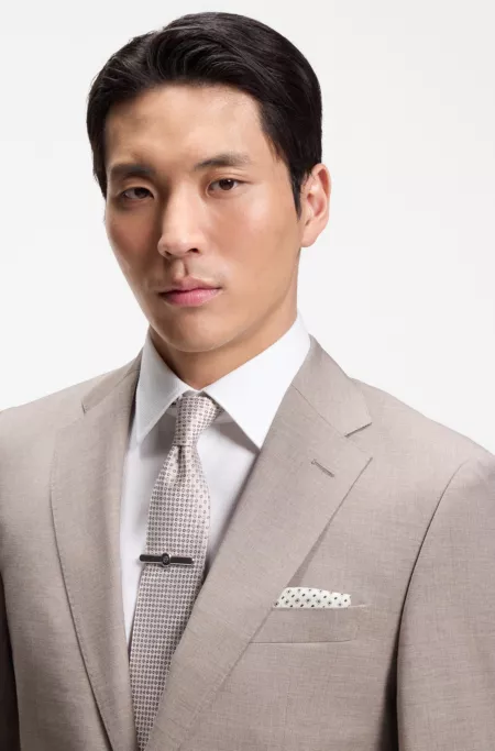 Einstecktuch aus Seide mit bedrucktem Muster