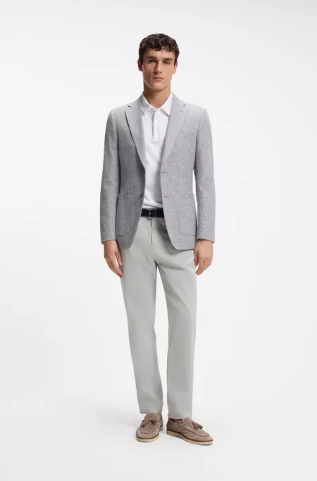 Maine regular-fit trousers in brushed twill