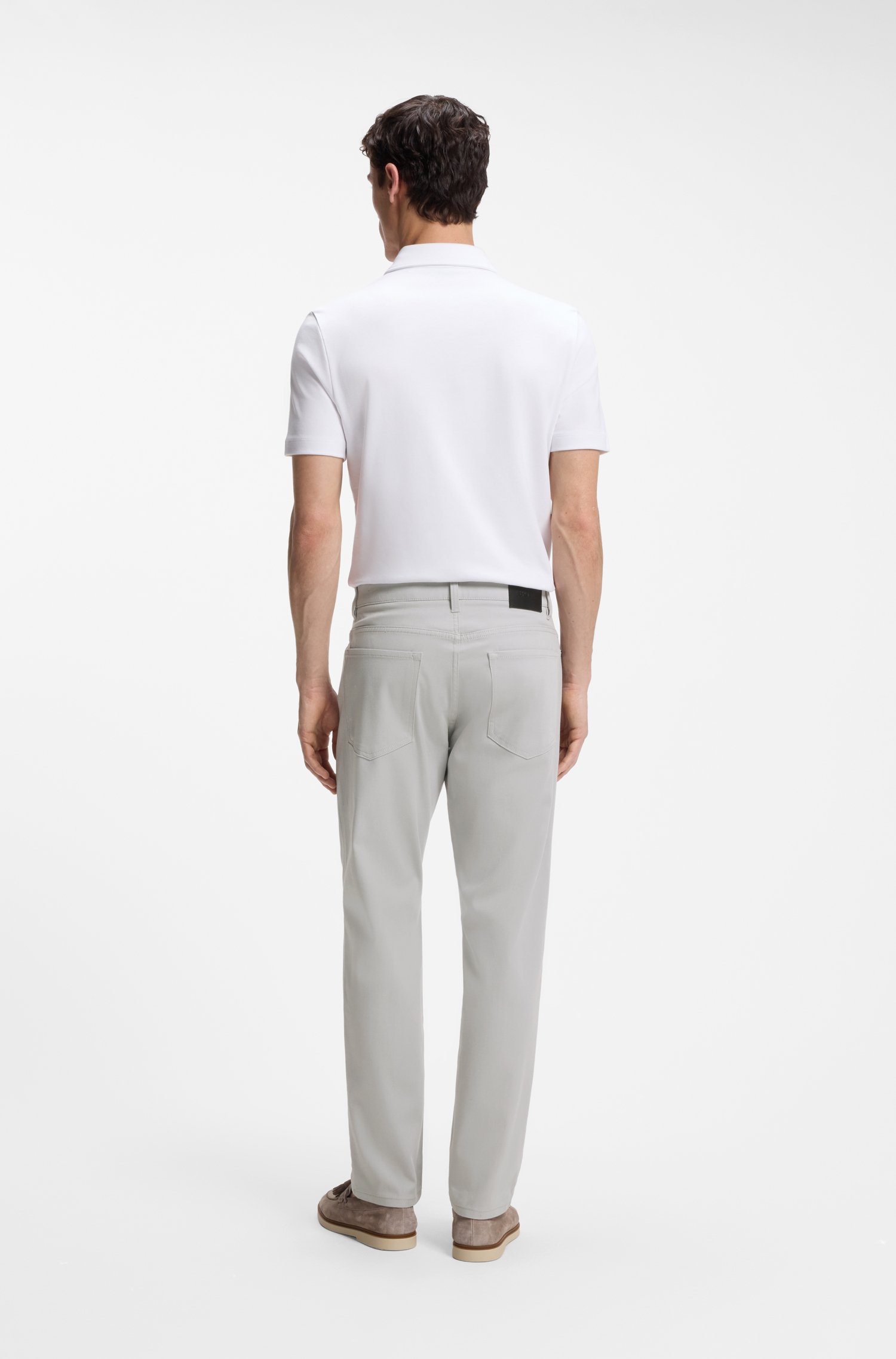 Boss Maine regular-fit trousers in brushed twill byxor herr – bild 2