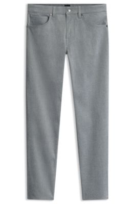 Maine regular-fit trousers in brushed twill, Dark Blue