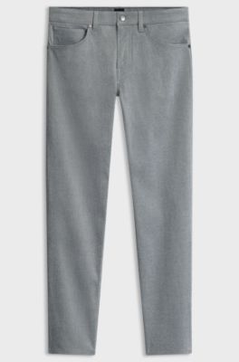 Maine regular-fit trousers in brushed twill, Dark Blue