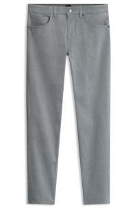 Maine regular-fit trousers in brushed twill, Dark Blue