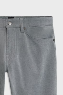 Maine regular-fit trousers in brushed twill, Dark Blue