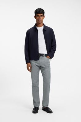 Maine regular-fit trousers in brushed twill, Dark Blue