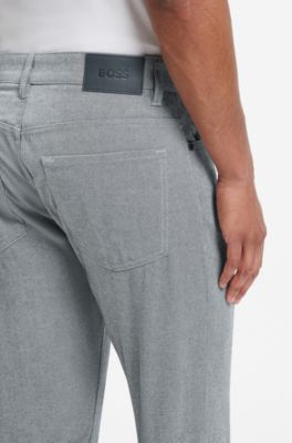 Maine regular-fit trousers in brushed twill, Dark Blue