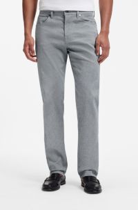 Maine regular-fit trousers in brushed twill, Dark Blue