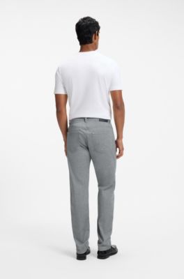 Maine regular-fit trousers in brushed twill, Dark Blue