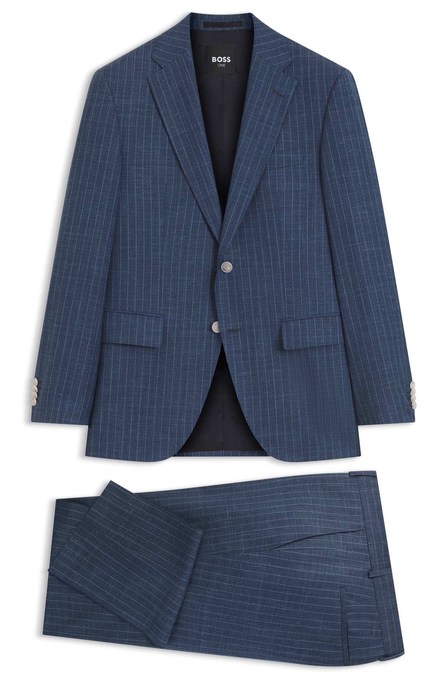 Boss ONE Two-piece regular-fit suit in a wool blend kostymer herr – bild 4