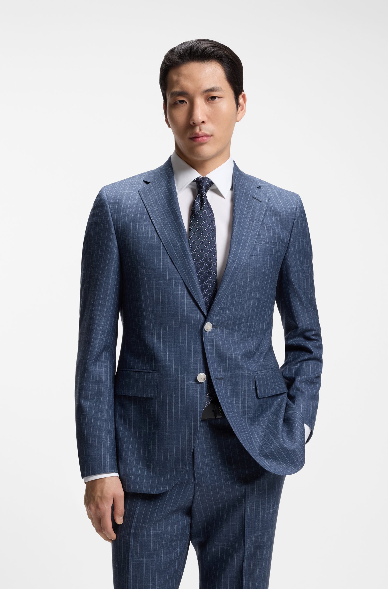 Boss ONE Two-piece regular-fit suit in a wool blend kostymer herr – bild 2