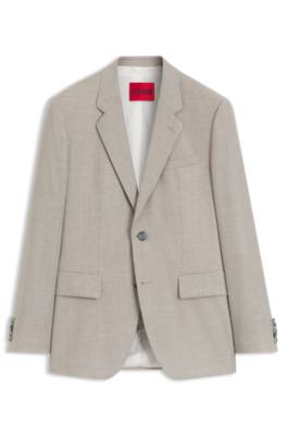 Modern-fit suit jacket in stretch twill 1