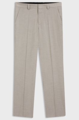 Modern-fit trousers in stretch twill, Beige