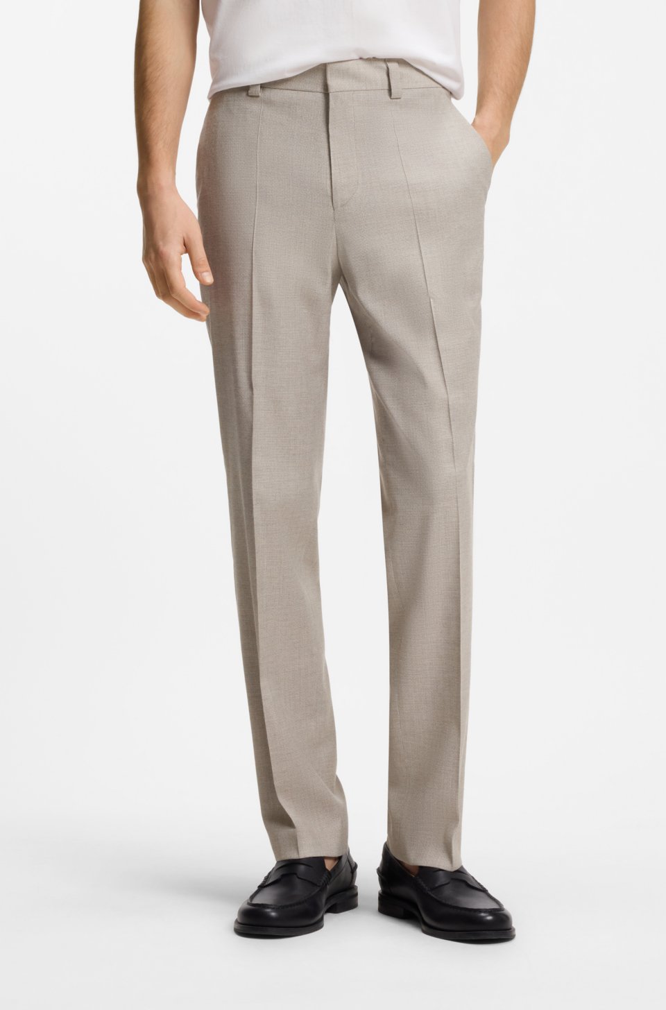 Modern-fit trousers in stretch twill