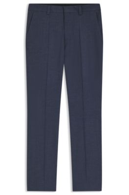 Modern-fit trousers in stretch twill, Dark Blue