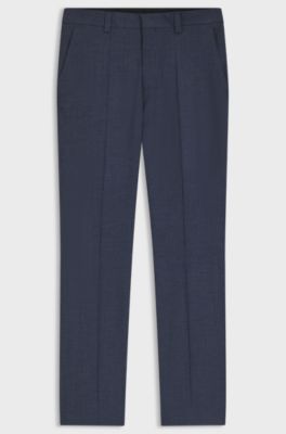 Modern-fit trousers in stretch twill, Dark Blue