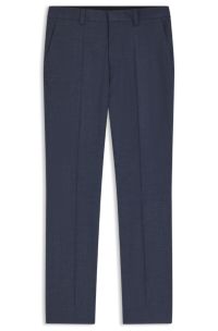 Modern-fit trousers in stretch twill, Dark Blue