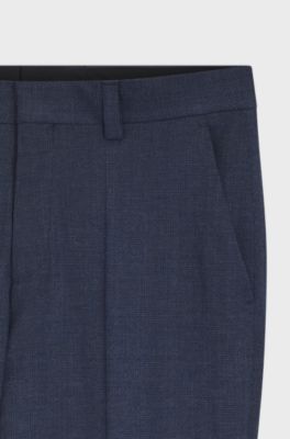 Modern-fit trousers in stretch twill, Dark Blue