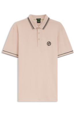 The Open Active Paddy polo shirt in performance piqu&eacute;, Light Orange