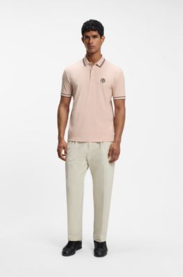 The Open Active Paddy polo shirt in performance piqu&eacute;, Light Orange