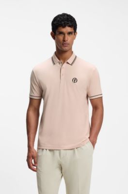 The Open Active Paddy polo shirt in performance piqu&eacute;, Light Orange