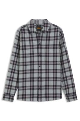 Boss Oversized-fit shirt in checked cotton rutiga skjortor herr – bild 4