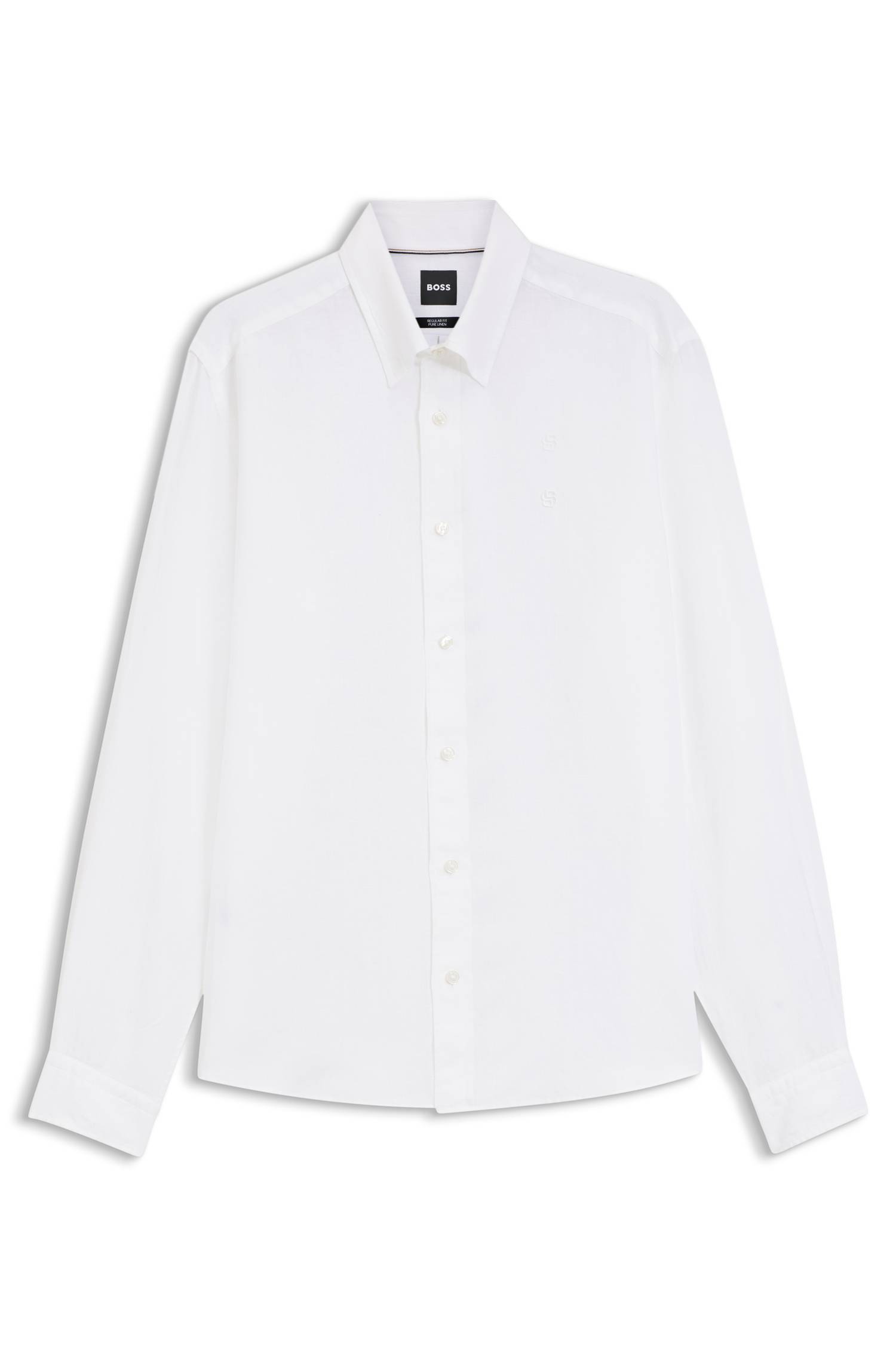 Boss Regular-fit linen shirt skjortor & blusar herr – bild 4