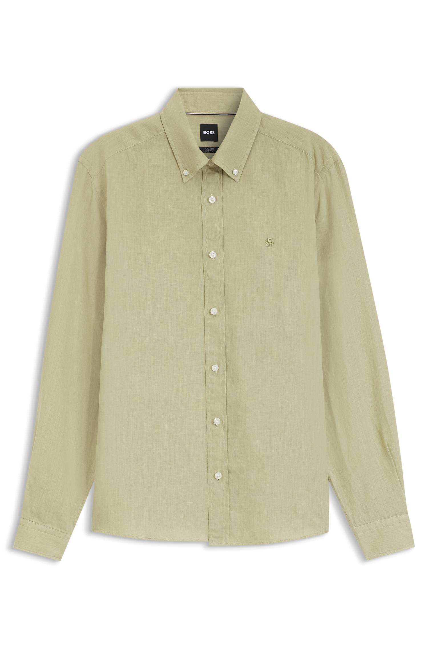 Boss Regular-fit linen shirt skjortor & blusar herr – bild 4