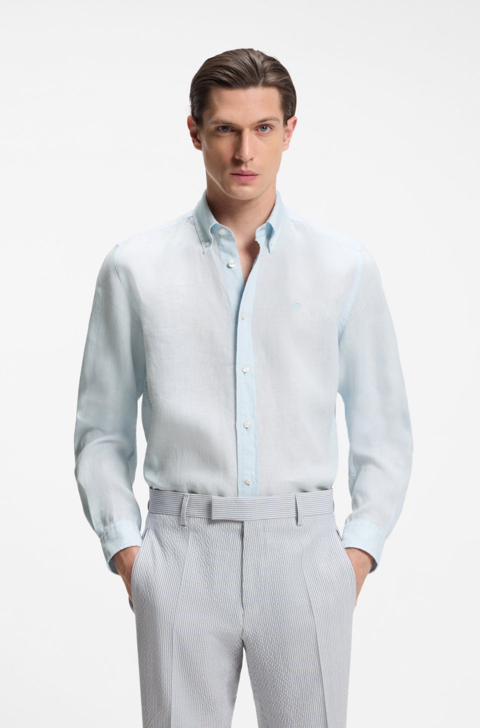 Regular-fit linen shirt