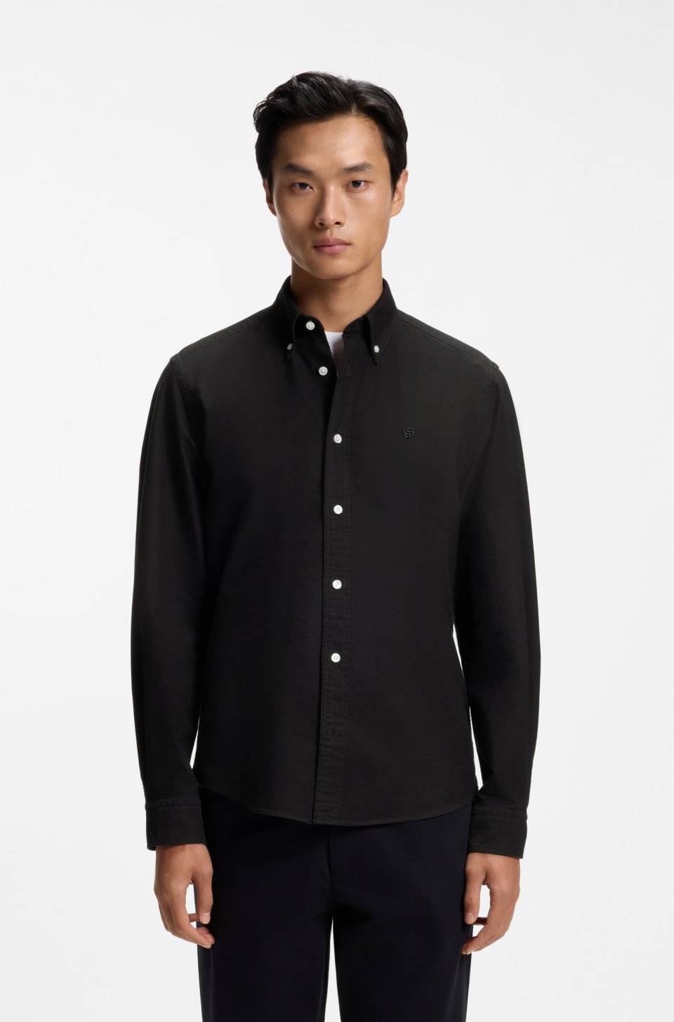 Regular-fit button-down shirt in Oxford cotton