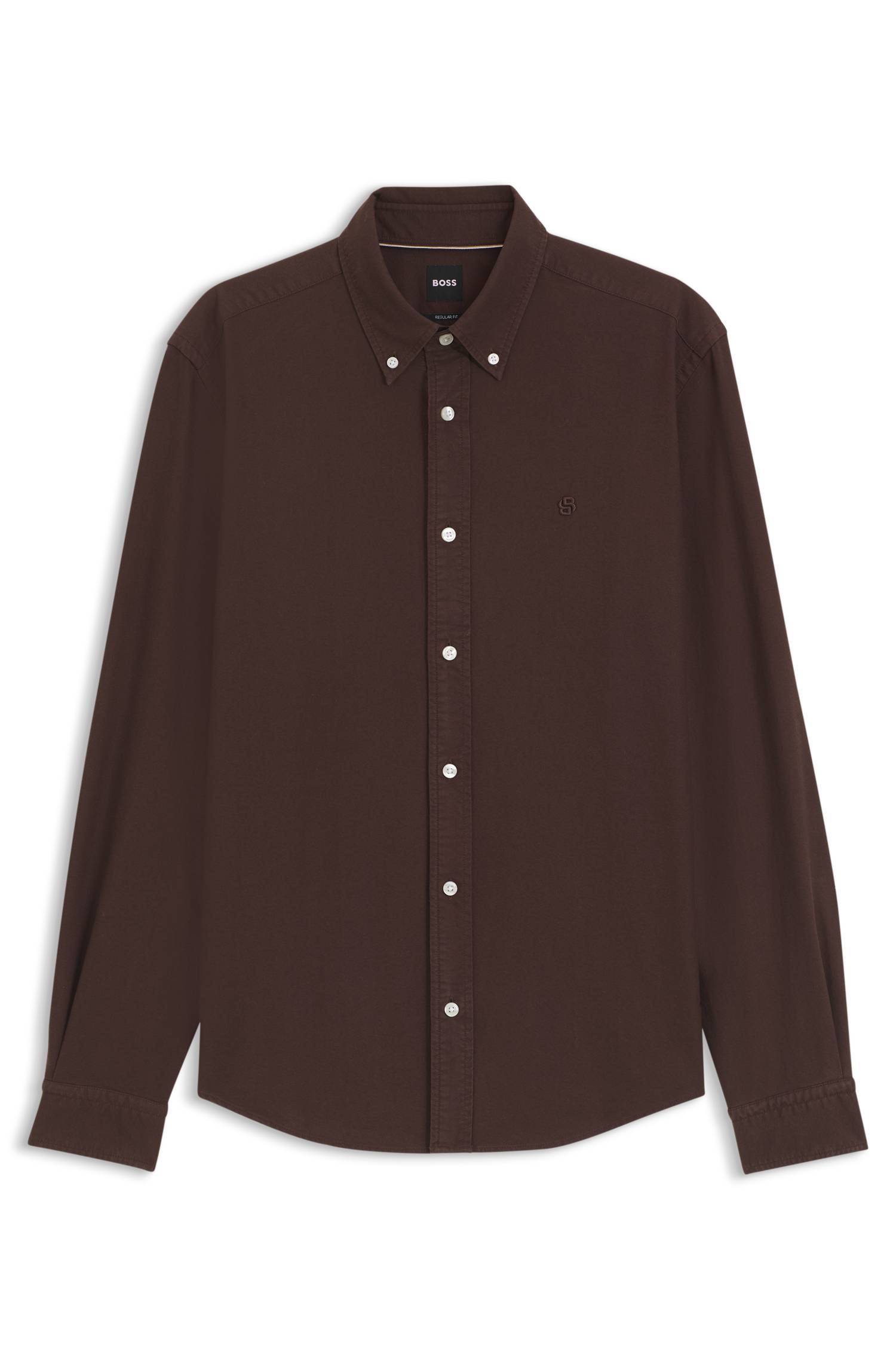 Boss Regular-fit button-down shirt in Oxford cotton skjortor & blusar herr – bild 4