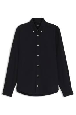 Boss Regular-fit button-down shirt in Oxford cotton oxfordskjortor herr – bild 4
