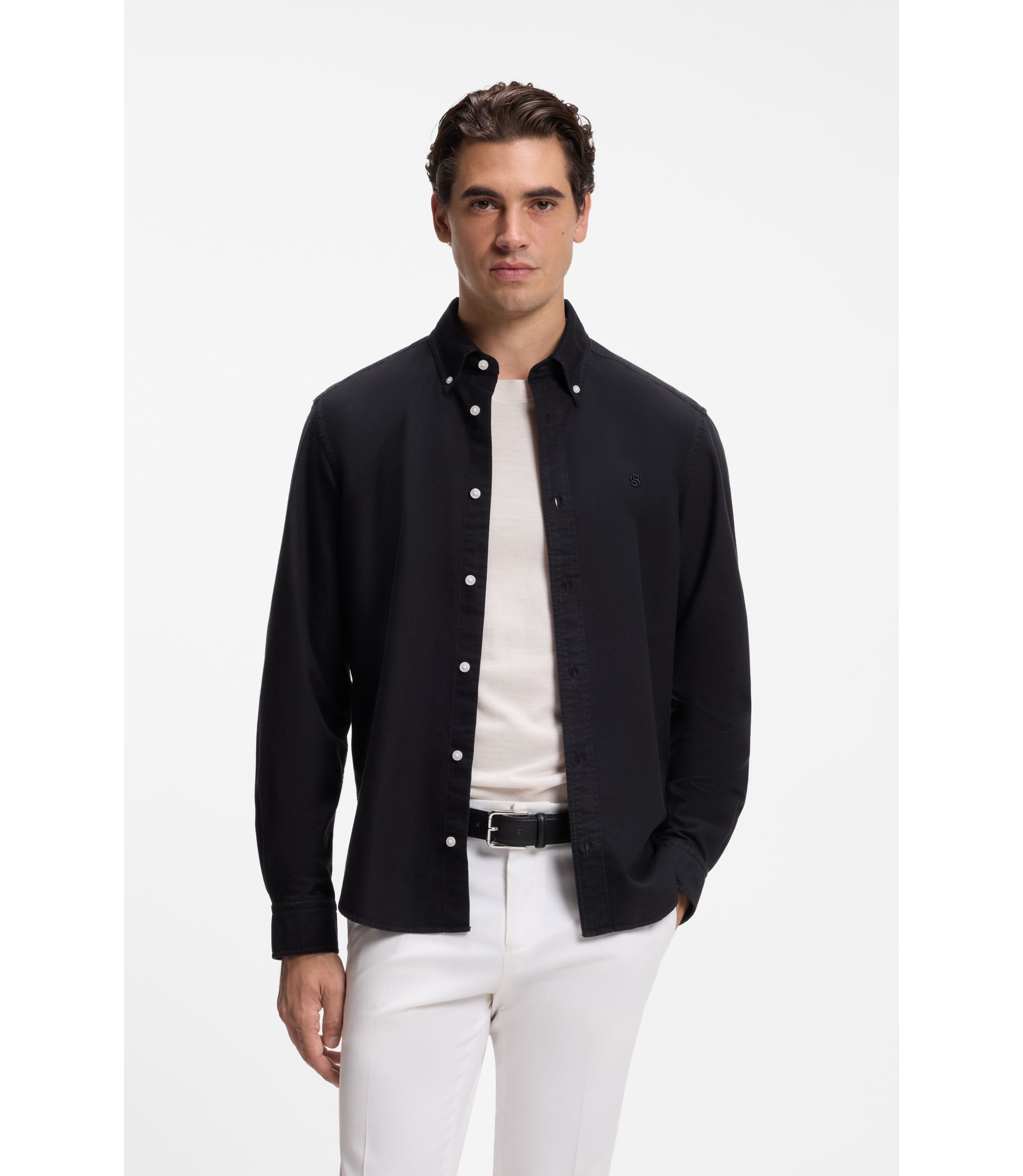Regular-fit button-down shirt in Oxford cotton