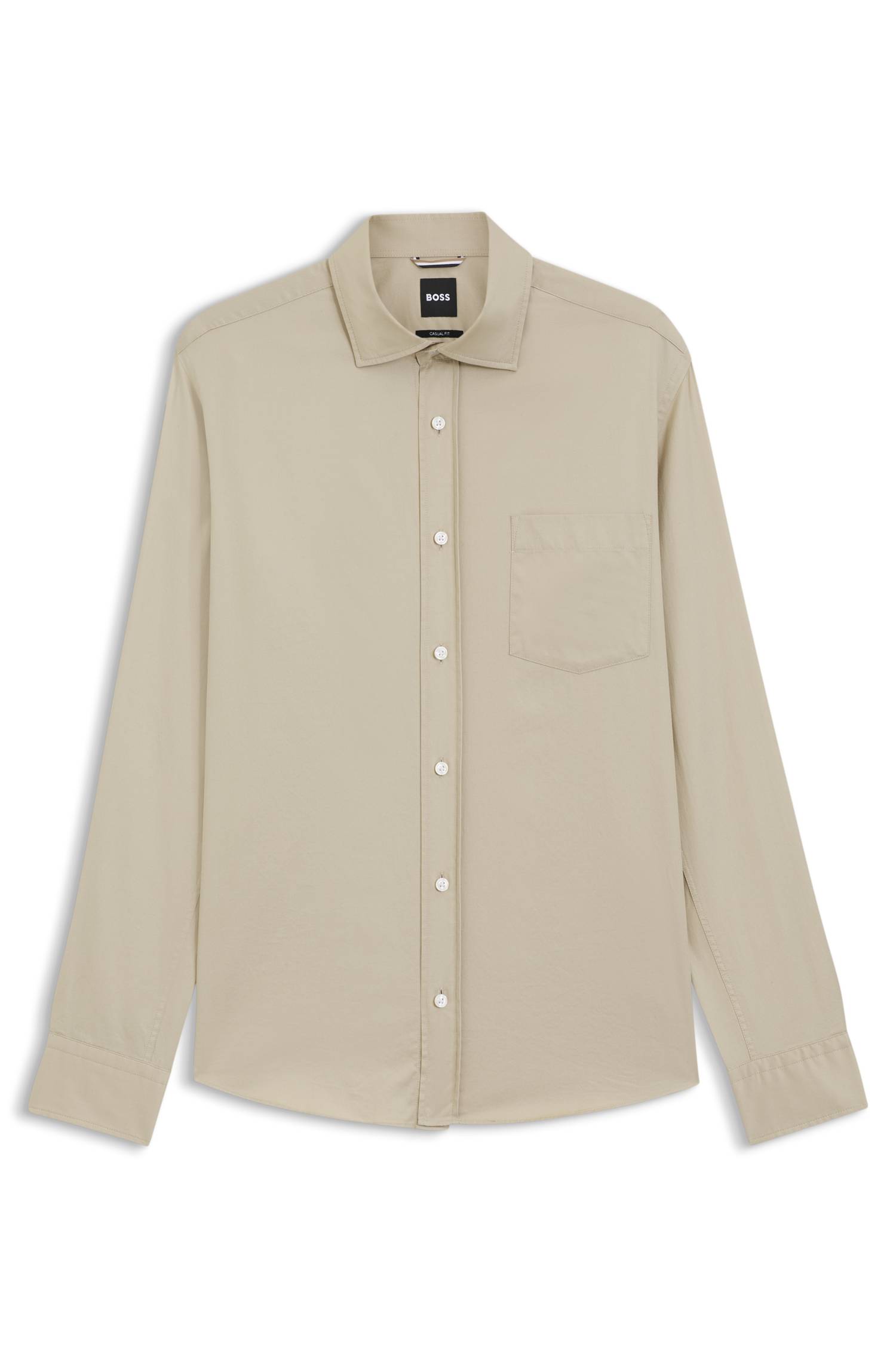 Boss Casual-fit cotton shirt with spread collar skjortor & blusar herr – bild 4