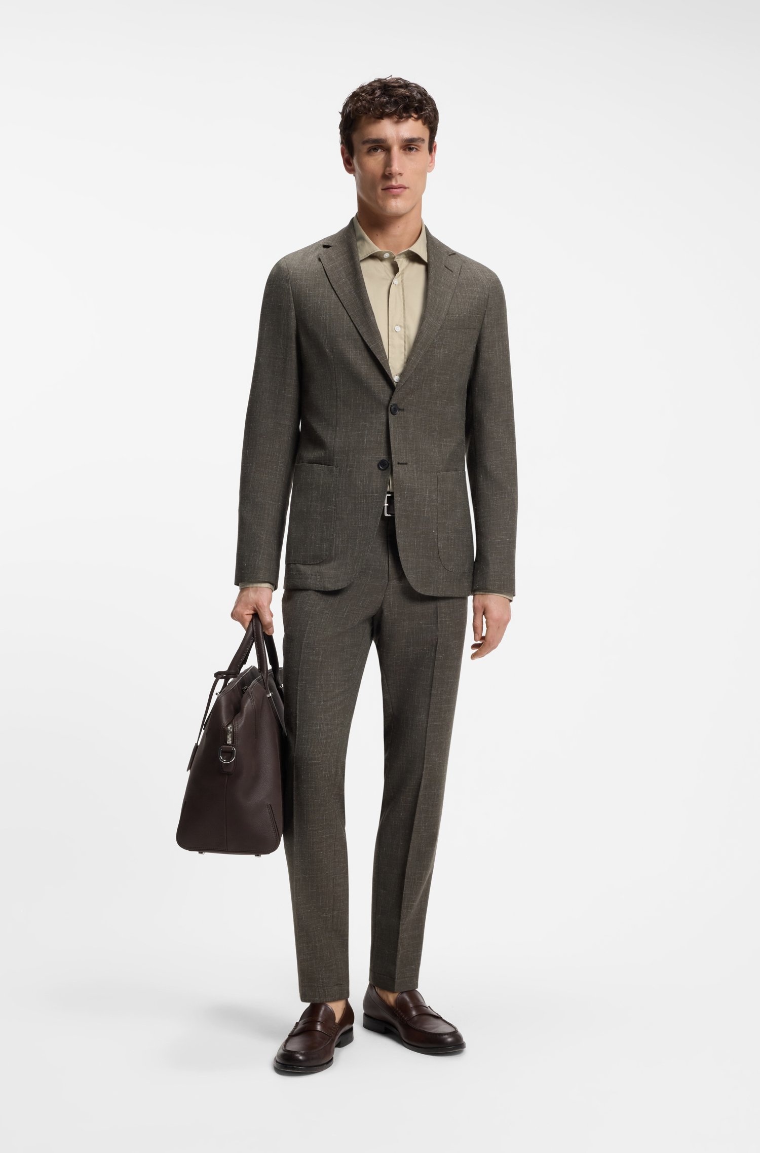 Boss Casual-fit cotton shirt with spread collar skjortor & blusar herr – bild 2