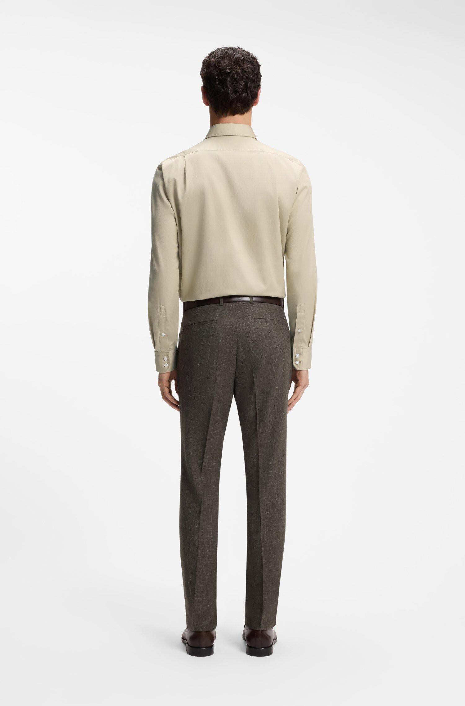 Boss Casual-fit cotton shirt with spread collar skjortor & blusar herr – bild 3