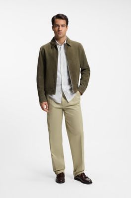 Casual-fit heritage shirt with vertical stripes, White Stripes