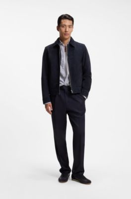 Casual-fit heritage shirt with vertical stripes, Blue stripes