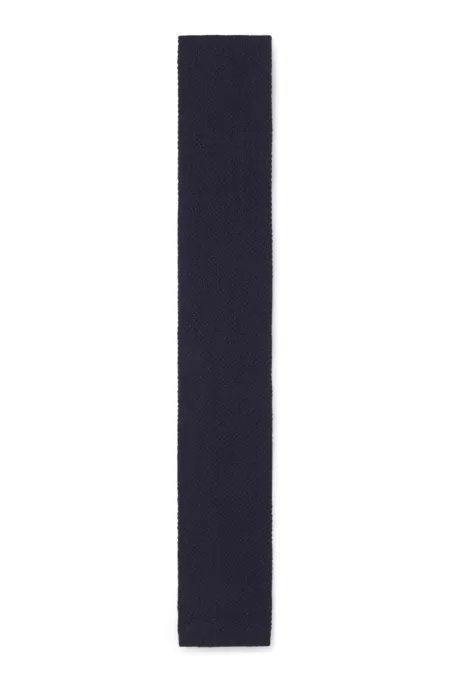 Silk tie in knitted jacquard