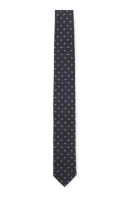Silk tie with jacquard-woven pattern 1