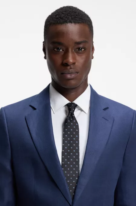 Corbata de seda con dibujo tejido en jacquard