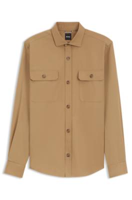 Heritage casual-fit shirt in compact cotton poplin 1