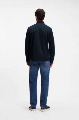 Casual fit heritage-skjorta i t&auml;t bomullspoplin, M&ouml;rkbl&aring;